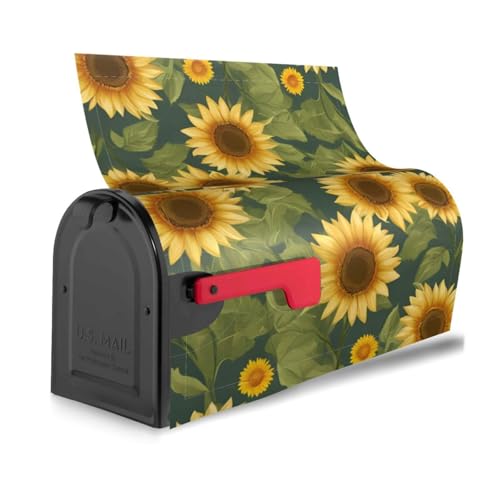 Blossoming Sunflowe Print Charming Waterproof Magnetic Mailbox Cover Cute Decor Mailbox Wraps for Standard Blossoming Sunflowe Print Charming Waterproof Magnetic Mailbox Cover Cute Decor Mailbox Wraps for Standard von NBAGHPQ