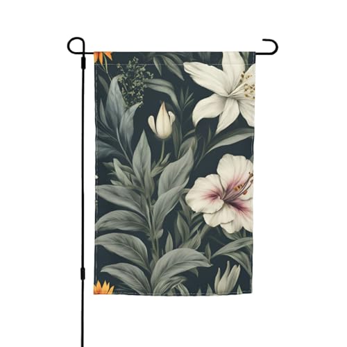 Botanischer Blumendruck, verschiedene Flaggen, Gartenflagge, Outdoor-Flagge, Hofdekoration für Terrasse, Veranda oder Rasenflagge von NBAGHPQ