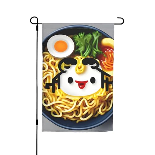 Eierbecher, Nudel-Ramen-Druck, verschiedene Flaggen, Gartenflagge, Outdoor-Flagge, Hof-Dekoration für Terrasse, Veranda oder Rasenflagge von NBAGHPQ