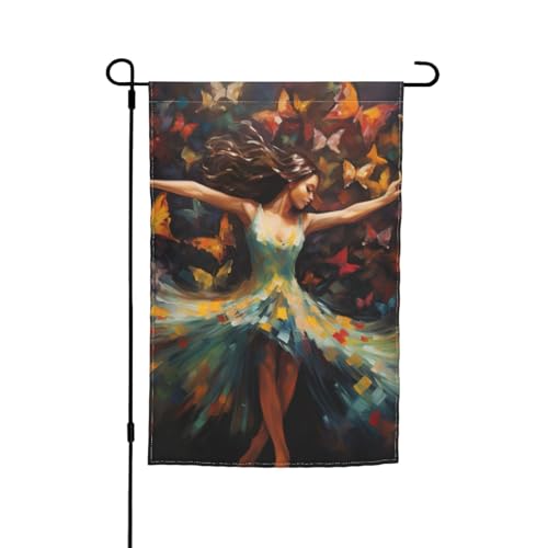 Girl Dance Schmetterling Druck Verschiedene Flaggen Gartenflagge Outdoor Flagge Hofdekoration für Terrasse Veranda oder Rasen Flagge Girl Dance Schmetterling Druck Verschiedene Flaggen Gartenflagge Outdoor Flagge Hofdekoration für Terrasse Veranda oder Rasen Flagge von NBAGHPQ