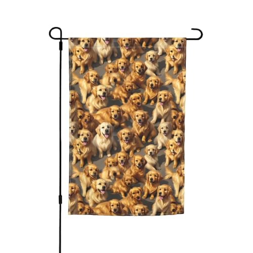 Golden Retrievers Druck Verschiedene Flaggen Gartenflagge Outdoor Flagge Hofdekoration für Terrasse Veranda oder Rasen Flagge Golden Retrievers Druck Verschiedene Flaggen Gartenflagge Outdoor Flagge Hofdekoration für Terrasse Veranda oder Rasen Flagge von NBAGHPQ