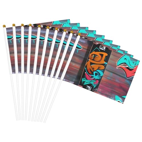 Graffiti-Skateboard-Druck, Handflagge, leicht, Parade, Heimdekoration, Events, vielseitig einsetzbar von NBAGHPQ