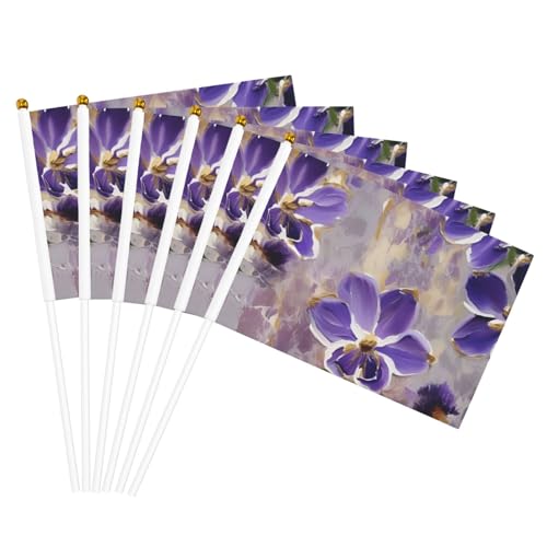 Handflagge, Marmor, Violett, Druck, leichte Parade, Heimdekoration, Events, vielseitig einsetzbar von NBAGHPQ