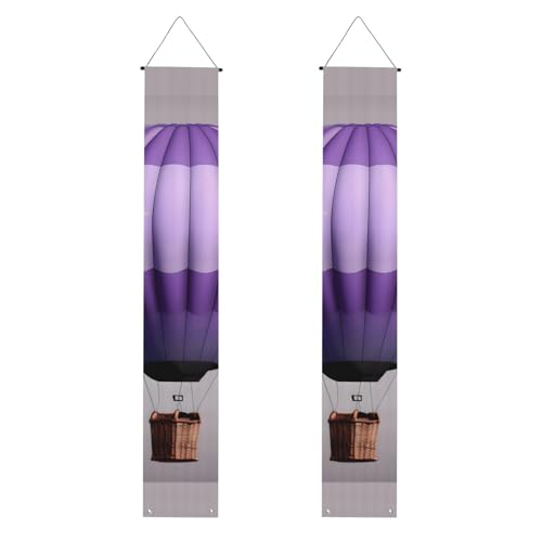 Lavendel-Heißluftballon-Druck, Banner, Dekoration, festliche Atmosphäre, für jeden Anlass, für drinnen und draußen, Tür, Veranda, mehr von NBAGHPQ
