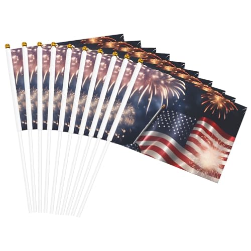 Patriotische Flagge zum 4. Juli mit amerikanischer Flagge, leichte Parade, Heimdekoration, Events, vielseitig einsetzbar von NBAGHPQ
