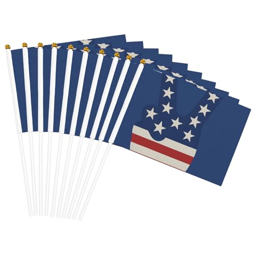 Peace Hand USA-Flagge, Design, Druck, Erleichterung, Handflagge, leicht, Parade, Heimdekoration, Events, vielseitig einsetzbar von NBAGHPQ