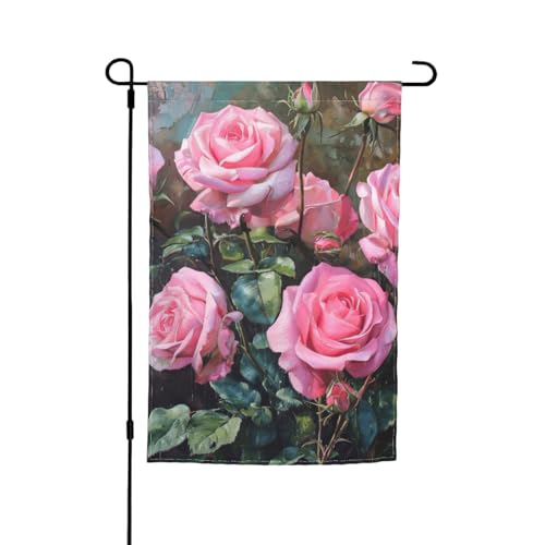 Rosa frische Rosen Druck verschiedene Flaggen Gartenflagge Outdoor Flagge Hofdekoration für Terrasse Veranda oder Rasen Flagge Rosa frische Rosen Druck verschiedene Flaggen Gartenflagge Outdoor Flagge Hofdekoration für Terrasse Veranda oder Rasen Flagge von NBAGHPQ
