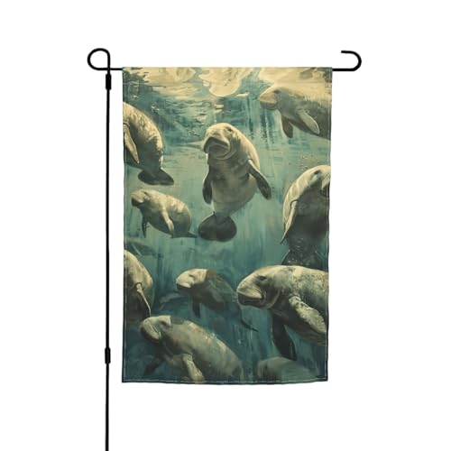 Seekuh Tiere Druck Verschiedene Flaggen Gartenflagge Outdoor Flagge Hofdekoration für Terrasse Veranda oder Rasen Flagge Seekuh Tiere Druck Verschiedene Flaggen Gartenflagge Outdoor Flagge Hofdekoration für Terrasse Veranda oder Rasen Flagge von NBAGHPQ