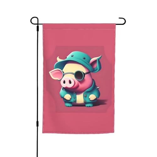 Süße Schweine-Druck, verschiedene Flaggen, Gartenflagge, Outdoor-Flagge, Hofdekoration für Terrasse, Veranda oder Rasenflagge von NBAGHPQ