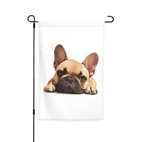 Tierhund Französische Bulldogge Druck Verschiedene Flaggen Gartenflagge Outdoor Flagge Hofdekoration für Terrasse Veranda oder Rasen Flagge Tierhund Französische Bulldogge Druck Verschiedene Flaggen Gartenflagge Outdoor Flagge Hofdekoration für Terrasse Veranda oder Rasen Flagge von NBAGHPQ