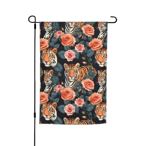 Tiger Leopard Print Rose Print Verschiedene Flaggen Gartenflagge Outdoor Flagge Hofdekoration für Terrasse Veranda oder Rasen Flagge Tiger Leopard Print Rose Print Verschiedene Flaggen Gartenflagge Outdoor Flagge Hofdekoration für Terrasse Veranda oder Rasen Flagge von NBAGHPQ