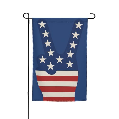 USA-Flagge, Motiv: Friedenshand, verschiedene Flaggen, Gartenflagge, Outdoor-Flagge, Hofdekoration, für Terrasse, Veranda oder Rasenflagge von NBAGHPQ
