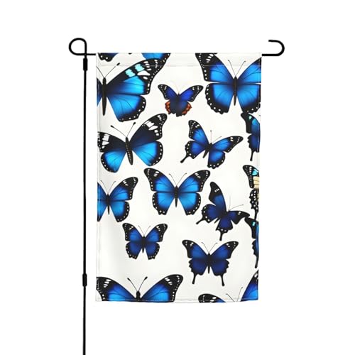 Viele blaue Schmetterlinge Druck verschiedene Flaggen Gartenflagge Outdoor Flagge Hofdekoration für Terrasse Veranda oder Rasen Flagge Viele blaue Schmetterlinge Druck verschiedene Flaggen Gartenflagge Outdoor Flagge Hofdekoration für Terrasse Veranda oder Rasen Flagge von NBAGHPQ
