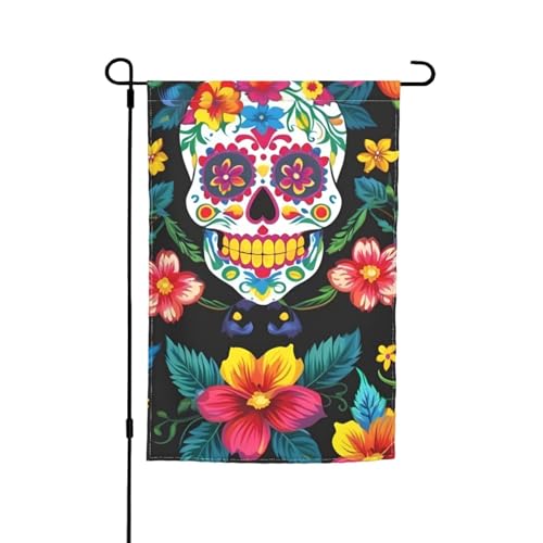 Zuckerschädel Blumen Druck Verschiedene Flaggen Gartenflagge Outdoor Flagge Hofdekoration für Terrasse Veranda oder Rasen Flagge Zuckerschädel Blumen Druck Verschiedene Flaggen Gartenflagge Outdoor Flagge Hofdekoration für Terrasse Veranda oder Rasen Flagge von NBAGHPQ