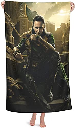 Loki Laufeyson Strandtuch,Loki Laufeyson Strandtücher,modischer Auftritt,Hypoallergen,Weiche und Flauschige Strandtücher,Handtuch (Loki-3, 70cmx140cm) von NBAOBAO