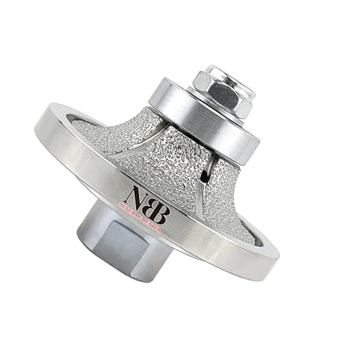 NBB Diamant-Profilscheibe Diamantfräser mit Eisenabdeckung Fräsbohrer Diamant-Profilrad Bohrer zum Profilieren für Porzellan Fliesen Keramik Granit Marmor Stein für Winkelschleifer(Half-Bullnose B15) von NBB