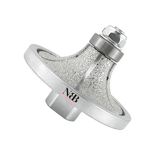 NBB Diamant-Profilscheibe Diamantfräser mit Eisenabdeckung Fräsbohrer Diamant-Profilrad Bohrer zum Profilieren für Porzellan Fliesen Keramik Granit Marmor Stein für Winkelschleifer(Half-Bullnose B25) von NBB