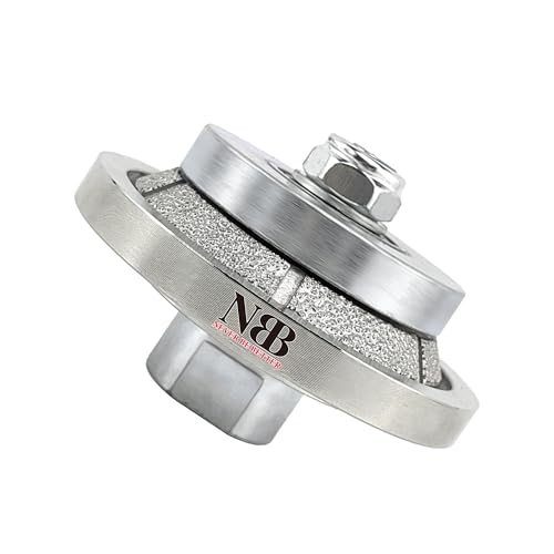 NBB Diamant-Profilscheibe Diamantfräser mit Eisenabdeckung Fräsbohrer Diamant-Profilrad Bohrer zum Profilieren für Porzellan Fliesen Keramik Granit Marmor Stein für Winkelschleifer(Bevel E5) von NBB