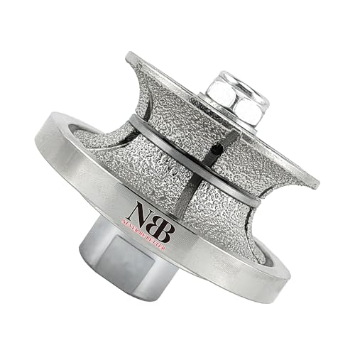 NBB Diamant-Profilscheibe Diamantfräser mit Eisenabdeckung Fräsbohrer Diamant-Profilrad Bohrer zum Profilieren für Porzellan Fliesen Keramik Granit Marmor Stein für Winkelschleifer(Full-Bullnose V20) von NBB