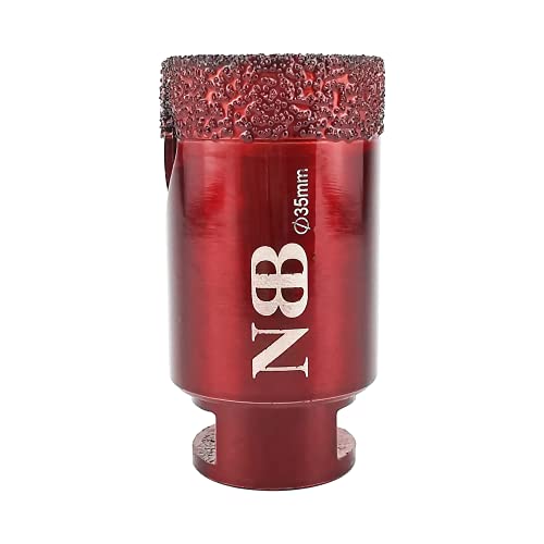 NBB vakuumgelötete Diamant lochsäge mit M14 zum professionellen Trocken- oder Nass bohren auf hartem Porzellan, Keramik, Fliesen, Granit, Marmor, schnell, langlebig, für Winkelschleifer (1,35mm) von NBB