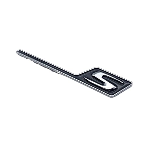 NBCNZCTSAS 3D ABS Chrom Schwarz Gelb Rot Auto Hinten Stamm Abzeichen Logo GT RSC Emblem Fit for Mercedes AMG GTR GTC GTS C190 Auto Aufkleber(Black Silver S) von NBCNZCTSAS