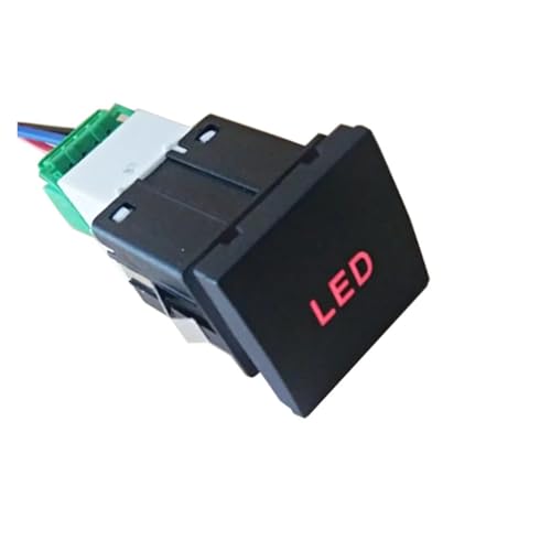 NBCNZCTSAS Auto LED Nebelscheinwerfer Radar EIN-/Ausschalter Kamera Recorder Monitor Schalter Taste Passend for VW Golf 6 Jetta 5 MK5 Caddy EOS Scirocco(LED) von NBCNZCTSAS