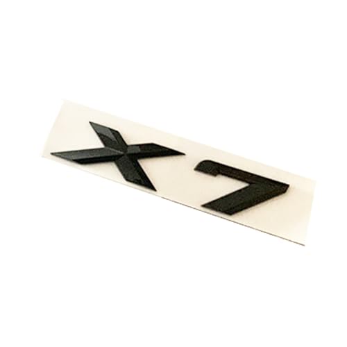 NBCNZCTSAS Buchstaben- und Nummern-Emblem, passend Fit for BMW X7, Kofferraum-Modell, Namensschild, Auto-Styling, Umrüstungsaufkleber, Mattschwarz, glänzendes Schwarz(Matte Black) von NBCNZCTSAS