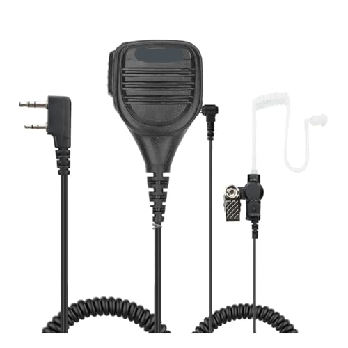 NBCNZCTSAS Passend for Baofeng ABBREE AR-760 IP54 Wasserdichtes Mikrofon Schulterlautsprecher Passend for PTT-Mikrofon Passend for Baofeng UV-5R BF-888 S UV-82 UV-S9 Plus UV-13 PRO(Add air Headset) von NBCNZCTSAS