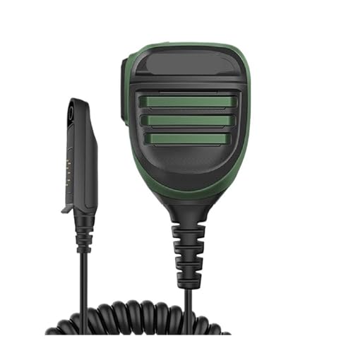 NBCNZCTSAS Passend for Baofeng-Mikrofon UV68 Pro Max V2 Walkie Talkie, wasserdichtes PTT-Lautsprechermikrofon, passend for UV9R Pro UV S22 Pro V2 BF 9700 GT 3WP Ham Radio(Single PTT-Mic-Green) von NBCNZCTSAS