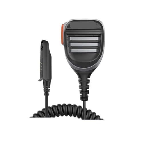 NBCNZCTSAS Passend for Baofeng-Mikrofon UV68 Pro Max V2 Walkie Talkie, wasserdichtes PTT-Lautsprechermikrofon, passend for UV9R Pro UV S22 Pro V2 BF 9700 GT 3WP Ham Radio(Single PTT-Mic-Grey) von NBCNZCTSAS