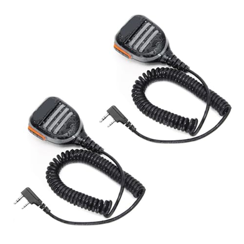 NBCNZCTSAS Passend for Baofeng Regenfestes Lautsprechermikrofon. Passend for Baofeng DMR Digital Walkie Talkie DM-1701 DM-860 tragbares Radio(2PCS) von NBCNZCTSAS