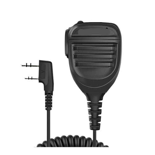 NBCNZCTSAS Passend for Baofeng Walkie Talkie Lautsprecher Mikrofon PTT Mic Passend for BUV5R UV-16 Pro UV-13 Plus Zweiwegradio Passend for QuanSheng UV-K5(8) UV-K6(Dual PTT-Black) von NBCNZCTSAS