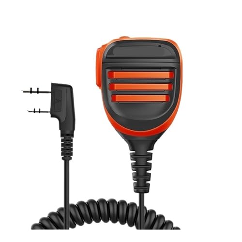NBCNZCTSAS Passend for Baofeng Walkie Talkie Lautsprecher Mikrofon PTT Mic Passend for BUV5R UV-16 Pro UV-13 Plus Zweiwegradio Passend for QuanSheng UV-K5(8) UV-K6(Dual PTT-Orange) von NBCNZCTSAS