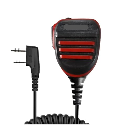 NBCNZCTSAS Passend for Baofeng Walkie Talkie Lautsprecher Mikrofon PTT Mic Passend for BUV5R UV-16 Pro UV-13 Plus Zweiwegradio Passend for QuanSheng UV-K5(8) UV-K6(Dual PTT-Red) von NBCNZCTSAS