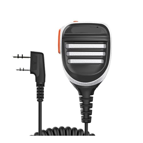 NBCNZCTSAS Passend for Baofeng Walkie Talkie Lautsprecher Mikrofon PTT Mic Passend for BUV5R UV-16 Pro UV-13 Plus Zweiwegradio Passend for QuanSheng UV-K5(8) UV-K6(Dual PTT-Silver) von NBCNZCTSAS