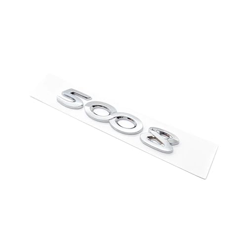 NBCNZCTSAS Passend for Peugeot 2008 3008 4008 5008 Teile Zubehör Auto ABS Kofferraum Kofferraum Schwanz Chrom Buchstaben Worte Logo Abzeichen Emblem Aufkleber Aufkleber(Chrome Silver 5008) von NBCNZCTSAS
