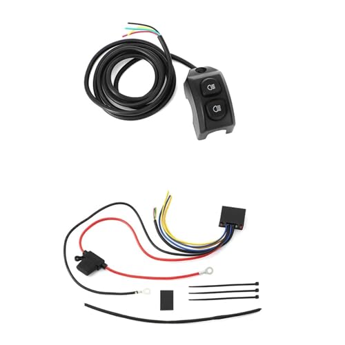NBCNZCTSAS R1200GS R1250GS Motorradgriff Lichtschalter Steuertaste Passend for BMW R1200 GS R1250 GS ADV LC F850GS F750GS R 1200 GS(Black with Relay) von NBCNZCTSAS
