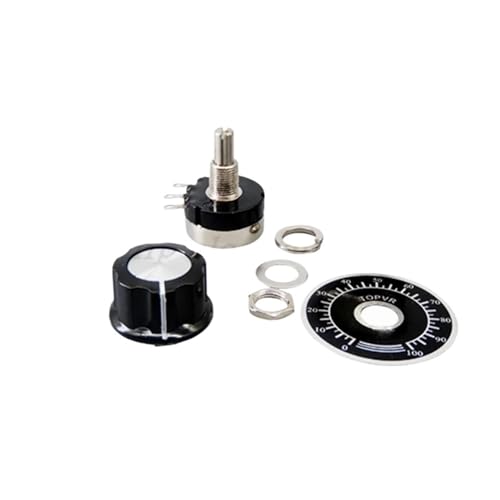 1Set RV24YN20S Carbon Film Potentiometer 1K 2K 5K 10K 20K 50K 100K 1M Ohm Einzigen Rotary Taper Mit A03 Knob(5K Ohm) von NBDUGQ