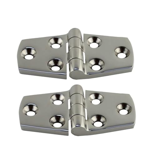 2 STÜCKE Edelstahl 316 Guss Türbandscharnier Mit 6 Löchern 76mm 102mm Spiegel Polieren Scharniere Boot Hardware(38X102mm) von NBDUGQ