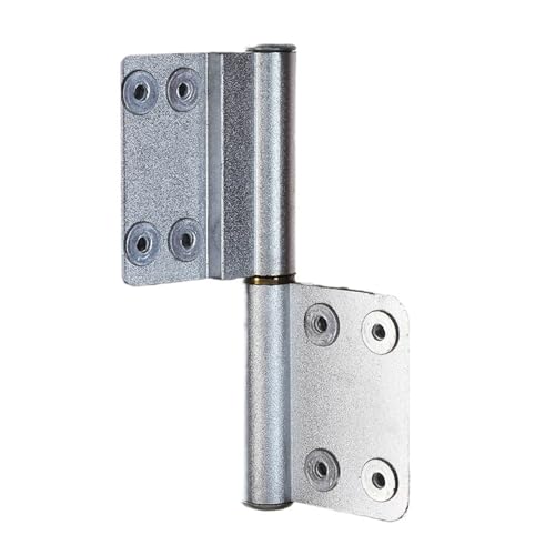 2 STÜCKE Toilettentürscharniere Aluminiumlegierung Kleiderschrank Schranktürlager Industriebox Einstellbare Dämpfungsscharnier-Hardware(Flat Sand Silver) von NBDUGQ