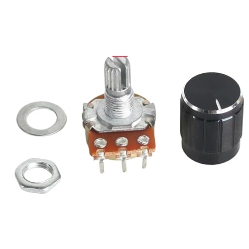 5Set WH148 15mm Linearpotentiometer-Kit 10K 1K 2K 5K 20K 50K 100K 250K 1M 3-polig mit schwarzer Knopfkappe aus Aluminiumlegierung(10K Ohm) von NBDUGQ