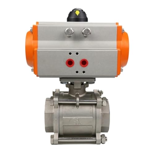 DN8 DN10 DN15 DN20 DN25 DN32 DN40 DN50 Dreiteiliges pneumatisches Kugelventil mit hoher Plattform 304 Doppeltwirkender Zylinder(DN8) von NBDUGQ