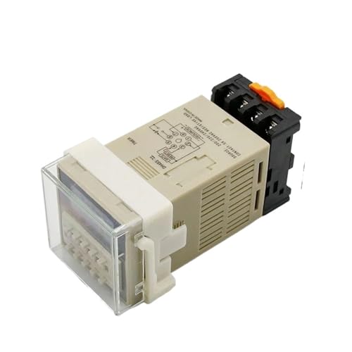 Digitaler LED-programmierbarer Timer-Relaisschalter DH48S-2Z 0,01S-99H99M mit Sockel AC/DC 12V 24V 36V 110V 220V 380V Verzögerungstimer(AC DC 24V) von NBDUGQ