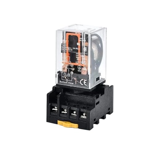 MK2P-I MK3P-I Zwischenrelais Kupferspule Silberkontakt General Micro Mini Elektromagnetisches Relais Kleines Relais AC220V/DC24V(10 PCS,2P-IAC220V With Base) von NBDUGQ