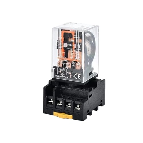 MK2P-I MK3P-I Zwischenrelais Kupferspule Silberkontakt General Micro Mini Elektromagnetisches Relais Kleines Relais AC220V/DC24V(10 PCS,3P-IAC220V With Base) von NBDUGQ