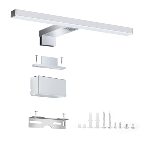 NBEASTKEY LED Spiegellampe dimmbar,30cm Badezimmerleuchte,8W 4000K Neutralweiß,IP44 wassergeschützt,moderne Spiegelleuchte & Badleuchte,einfache Installation 230V,für Badezimmerschrank, Schminktisch von NBEASTKEY