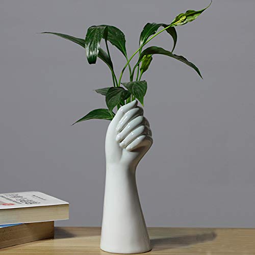 Weiße Keramikvasen Handknospe Blumenvase für Dekoration Hydrokultur Blumenarrangement Tisch Dekorative NBHUZEHUA von NBHUZEHUA