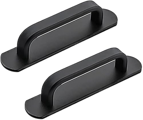 2 Stück Griff Selbstklebend Balkontürgriff Außen,Schrankgriffe Balkontürgriff Kleben Griffe,für Küchenschränke Türgriffe Küche Griffe (160mm,Schwarz) von NBKJDSXL