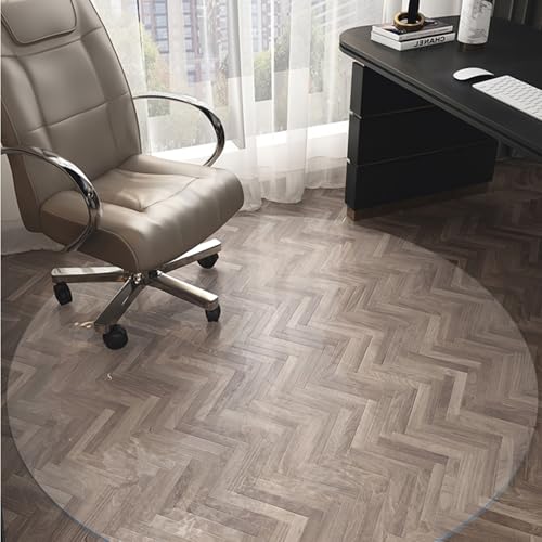 Bodenschutzmatte, mattiert, rund, rutschfest, geeignet für Bürostühle, Schutzpolster, PVC-Bürostuhlmatte, Bodenmatte, Unterlage (1,5 mm) (40cm,1.5cm) von NBKJDSXL