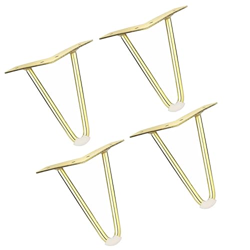 NBKJDSXL Hairpin Tischbeine, 4 Stück Modern Style DIY Metall Möbel Beine Hairpin Tischbeine mit Bodenschutz und Schrauben für Schreibtisch Schrank Nachttisch (35cm/13.78in) von NBKJDSXL